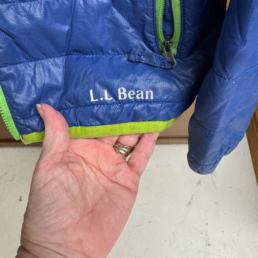 L.L. Bean Kids insulated winter Jacket size 8 primaloft hooded full zip